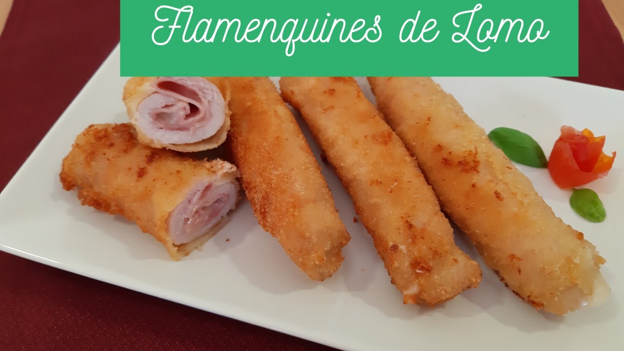 1 FLAMENQUINES 🍴DE LOMO, Jamón y Queso, SECRETO COMO CORTAR EL LOMO