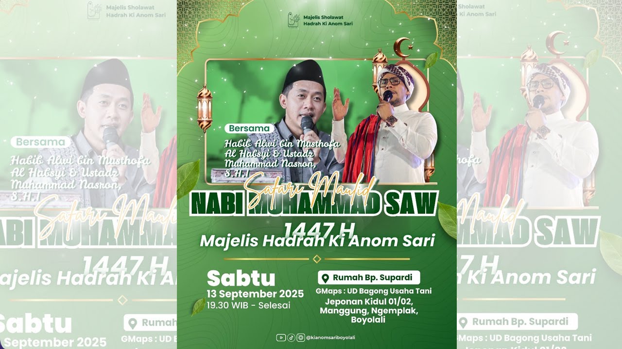 LIVE🔴SAFARI MAULID  BERSAMA HABIB ALWI & USTAD MUH.NASRON // JEPONAN KIDUL 13 SEPTEMBER  2025