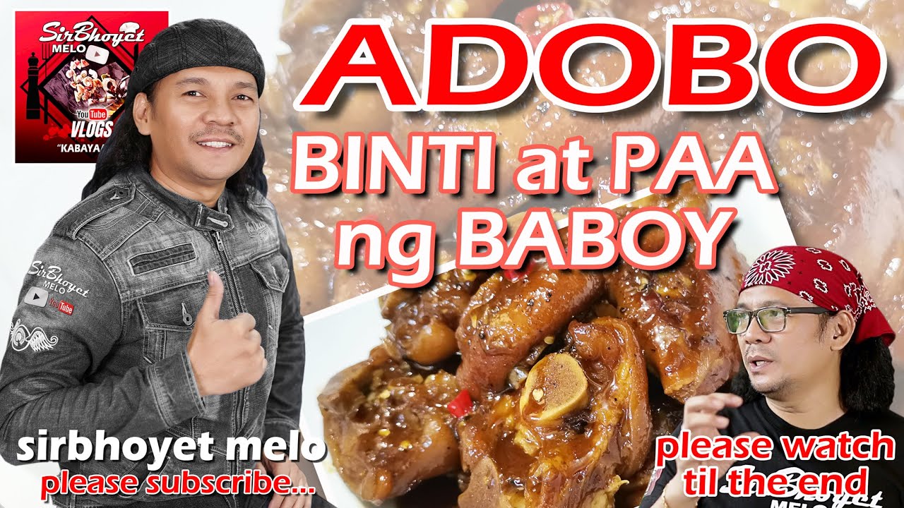 Adobong Binti at Paa ng Baboy (Pigs Feet Adobo)