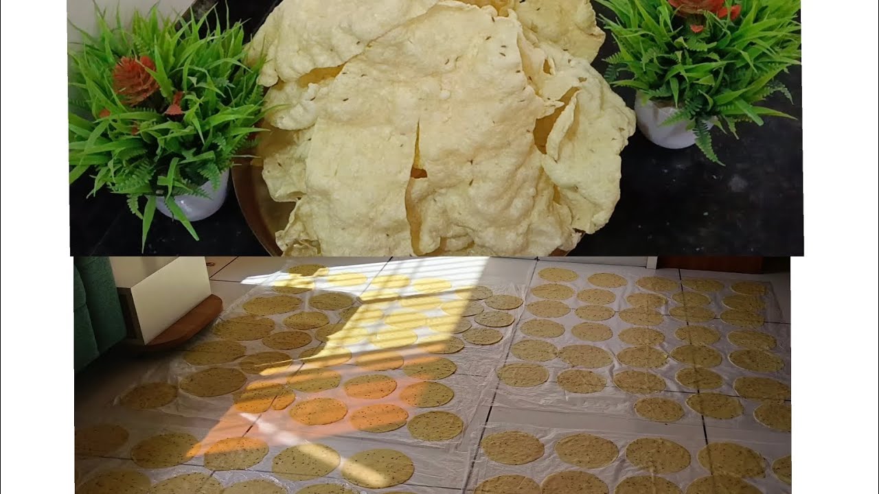 चावल के आटे के पापड़ आसान तरीके से मार्केट जैसे घर पर बनाएं। 😋👌