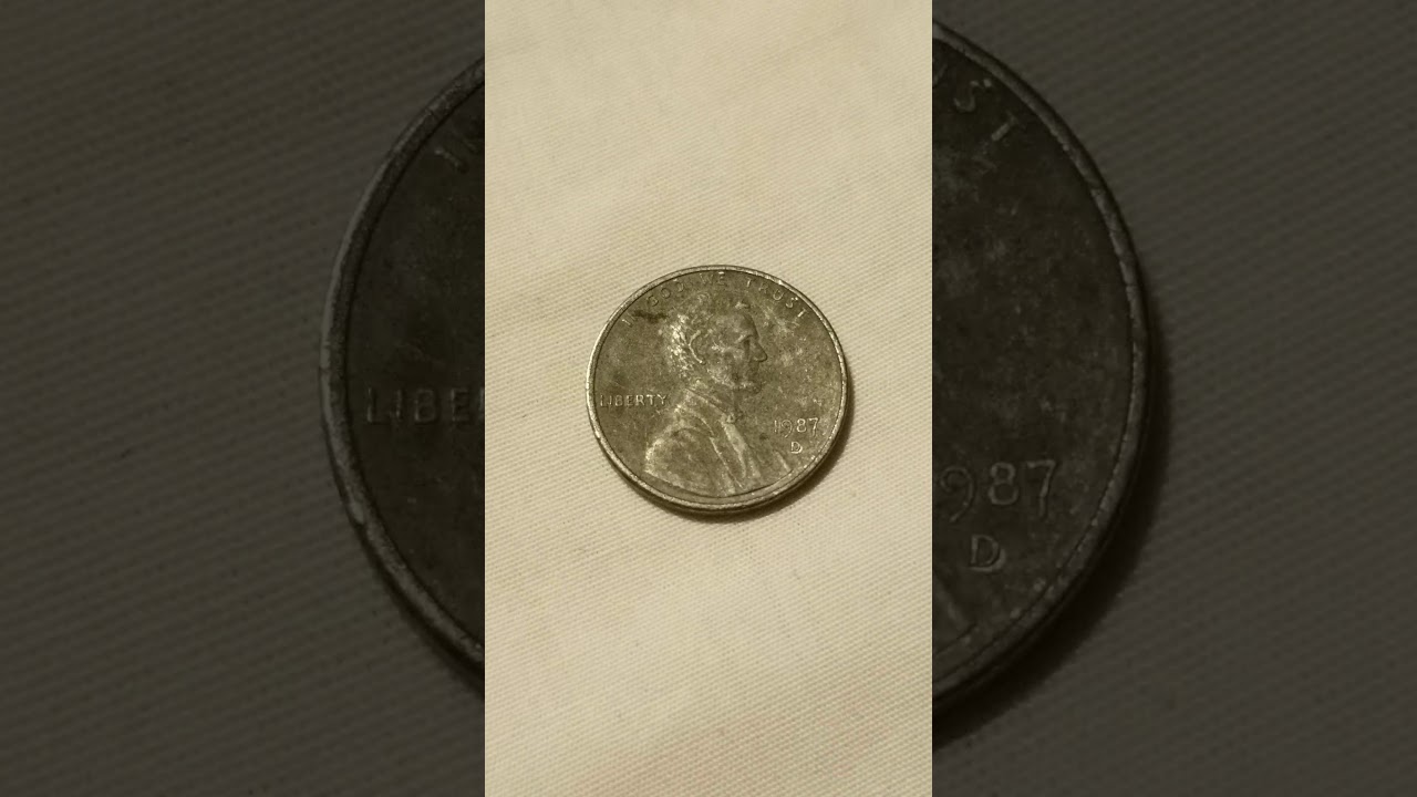 1987 D penny