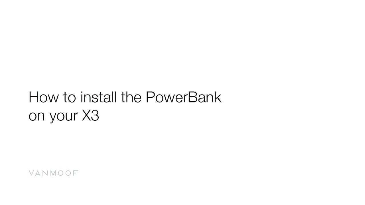 VanMoof S3 & X3 | How to install the PowerBank on your X3