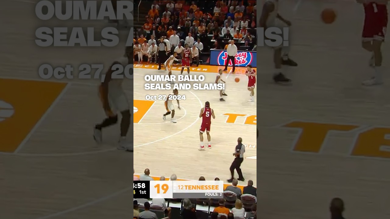 Oumar Ballo with the flush in the first half against Tennessee #iubb