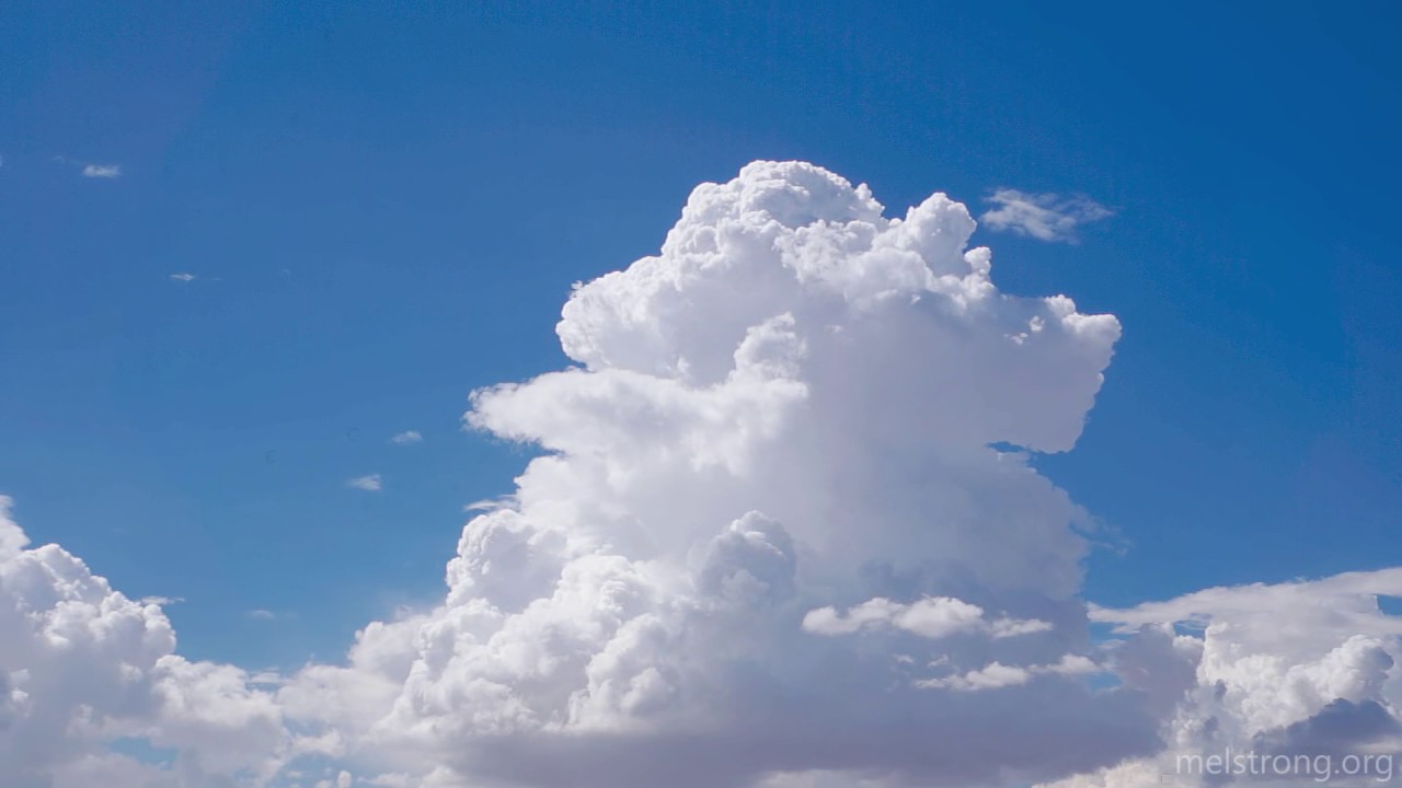 Time lapse of rising cumulus congestus III - rising turrets with pileus