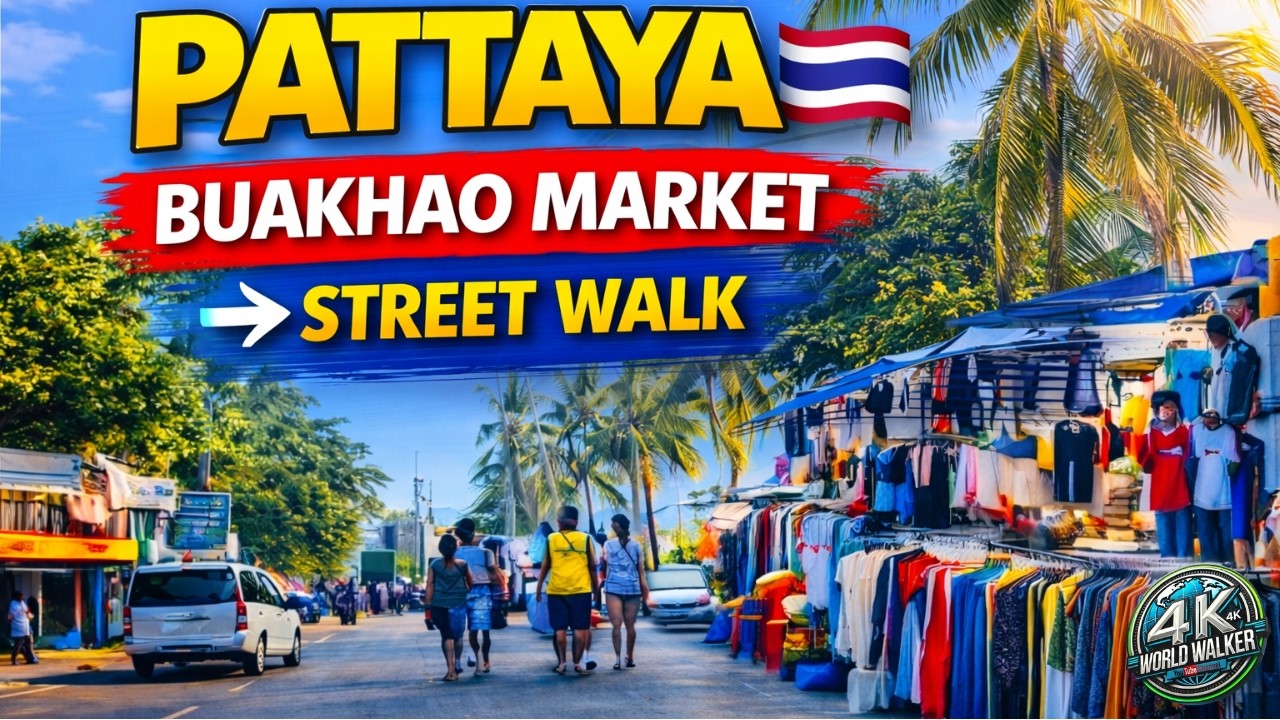 Pattaya Local Market 🇹🇭 Soi Buakhao Street Walk | Thailand 4K