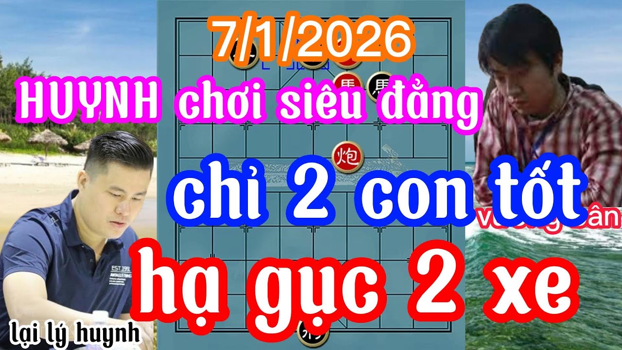 HUYNH chơi siêu đẳng chỉ 2 con tốt hạ gục 2 xe .