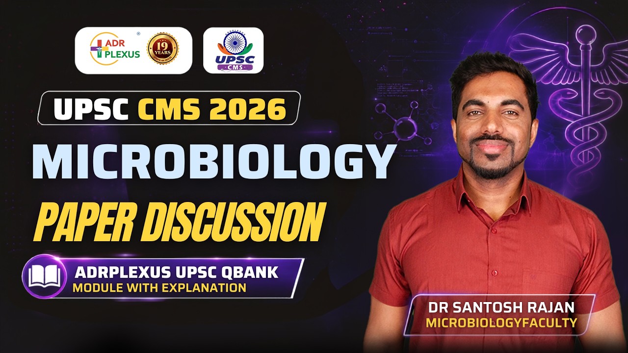 Полный разбор микробиологии экзамена UPSC CMS 2026 (Combined Medical Services Exam)