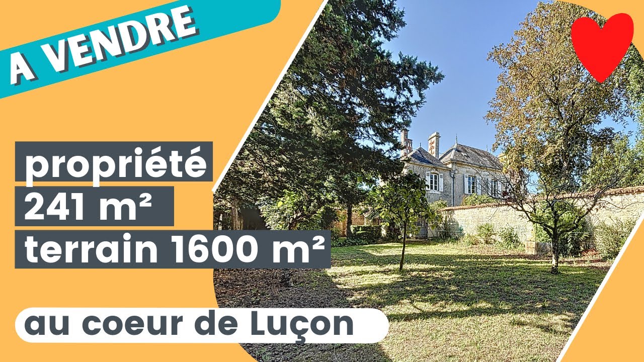 belle demeure au fort potentiel avec grand terrain à vendre en Vendée
