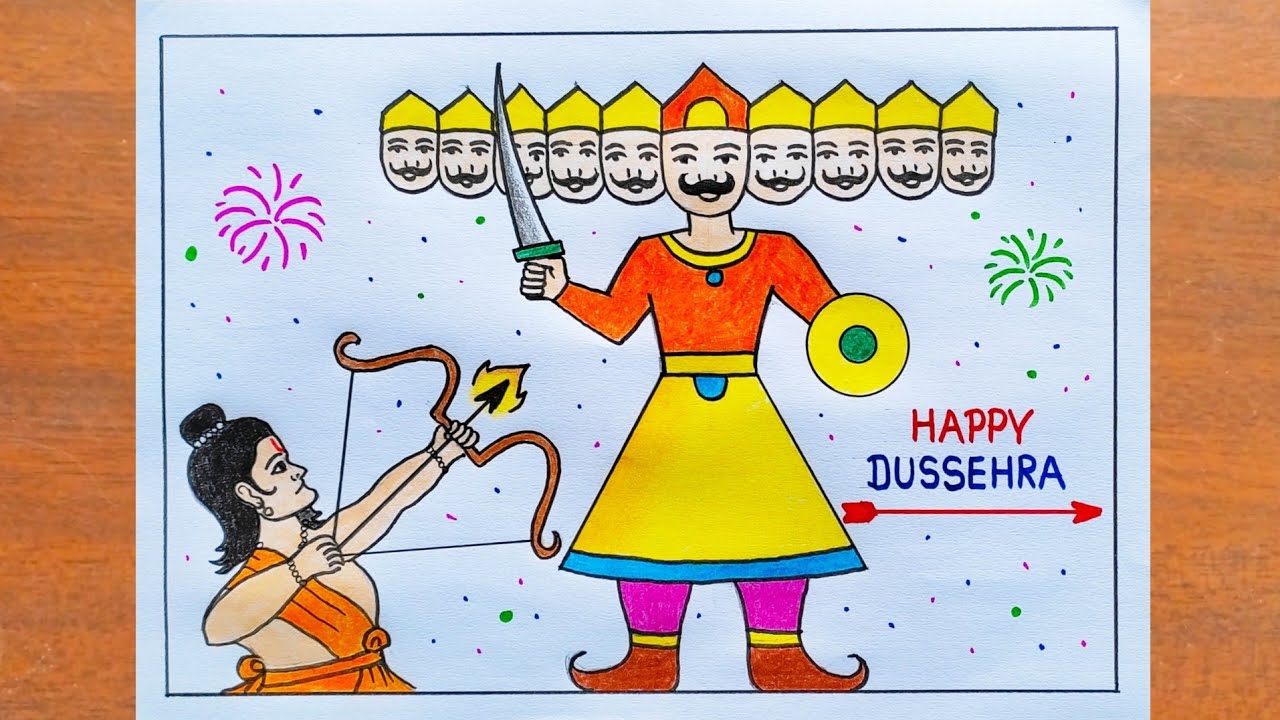 Dussehra Drawing Easy / How to Draw Ravan Easy Step by Step / Ravan Drawing / Ravan Drawing Easy 