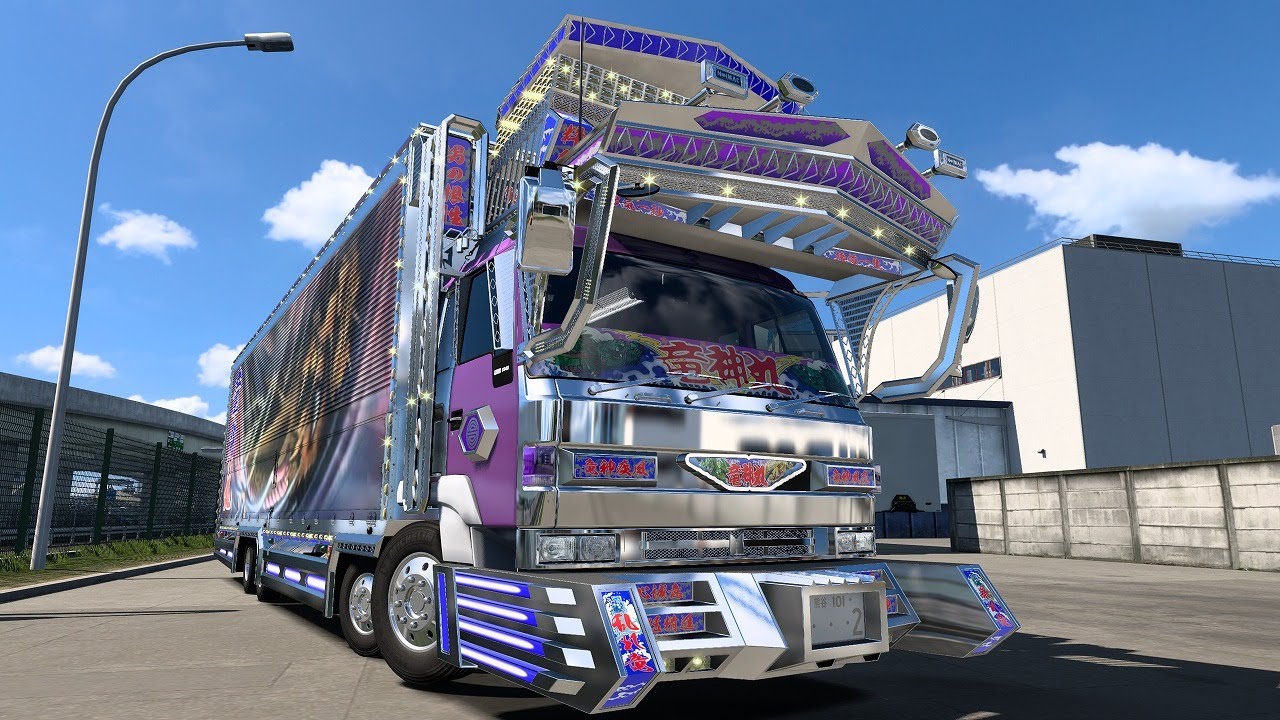 ISUZU 810 竜神丸 4軸低床 デコトラ マニ割Open Pipe Sound｜ETS2 Euro Truck Simulator 2 ｜Project Japan Map＃57