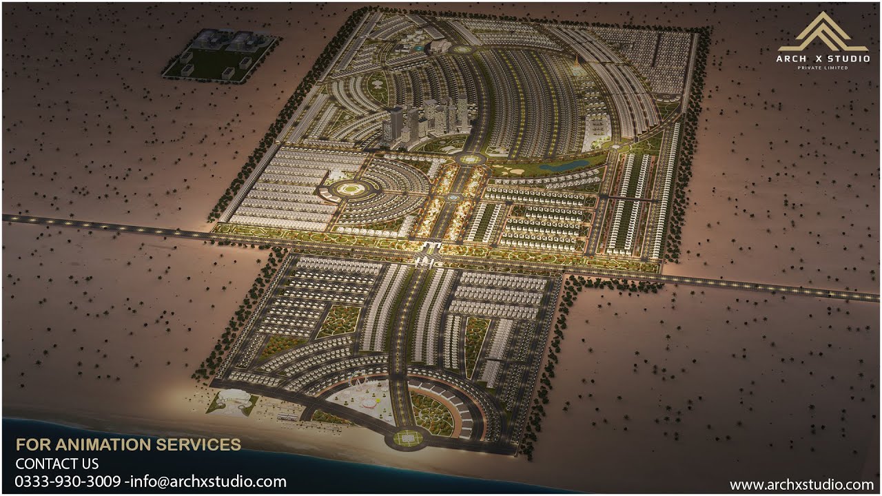 3D Architectural Animation of Alwatnia Housing Society by ArchXStudio | Architectural Showreel