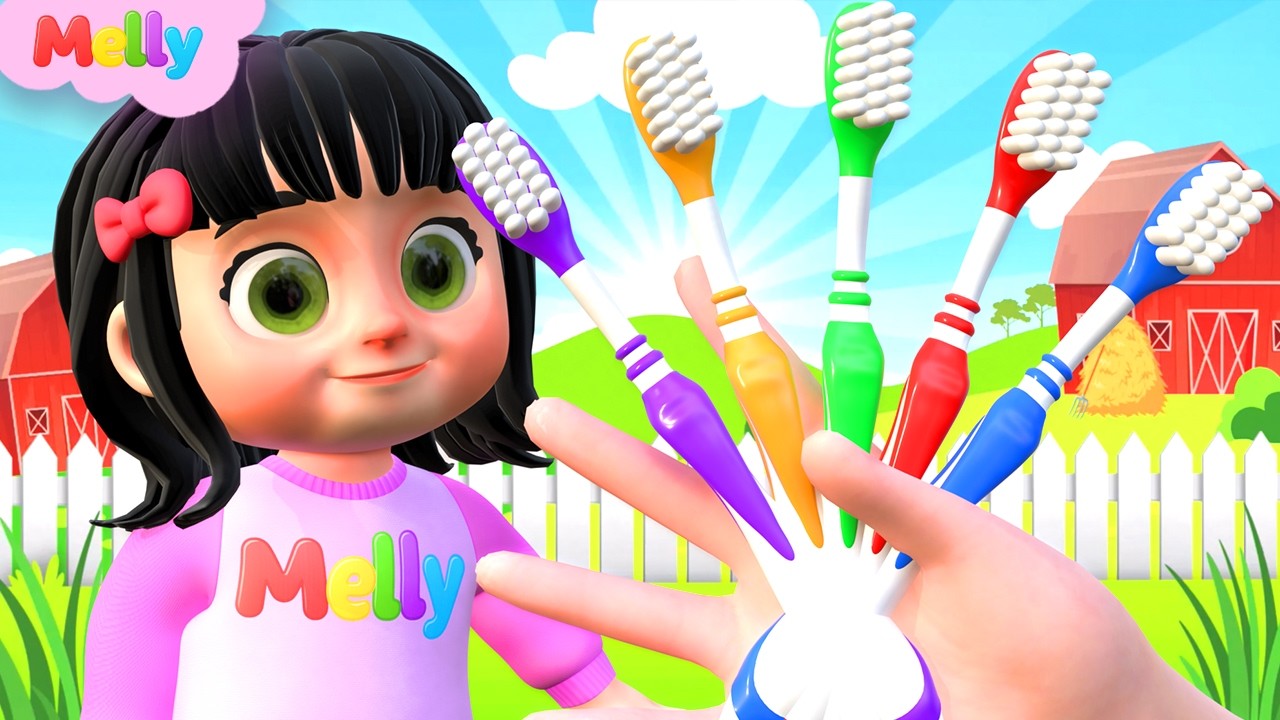 Família dos Dedinhos: Hábitos – Rotina de Escovar os Dentes | Melly em Português – Canções Infantis