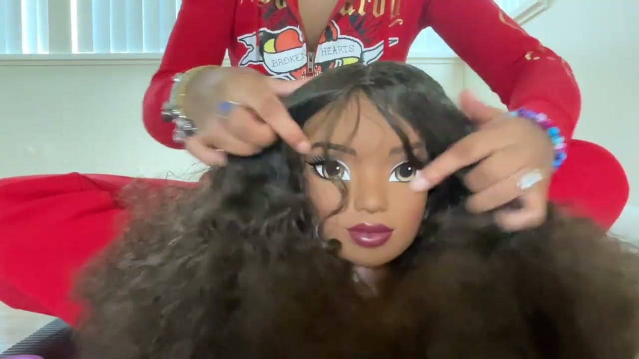 ASMR Doll Styling Head Hairplay | Precision Parting, Hair Styling & Hair Accessorizing