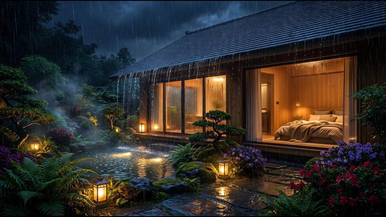 Gentle Forest Rain Sounds 🌙 Cozy Cabin Ambience for Deep Sleep, Anxiety, Insomnia & Stress Relief