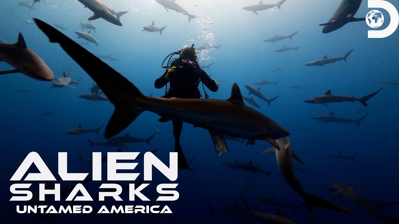 Diving With THOUSANDS Of Sharks!? | Alien Sharks: Untamed America | Shark Week