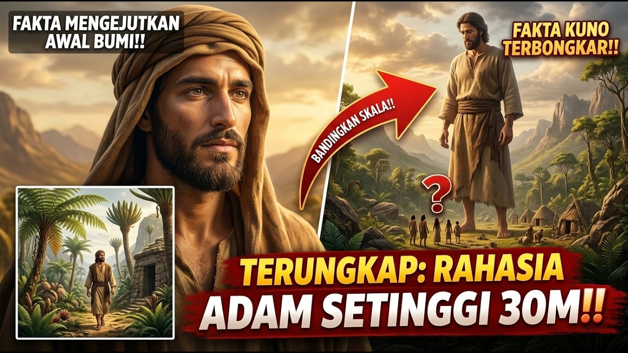 Nabi Adam Setinggi 30 Meter ‼️ Fakta Menakjubkan Kehidupan Awal di Bumi ‼️