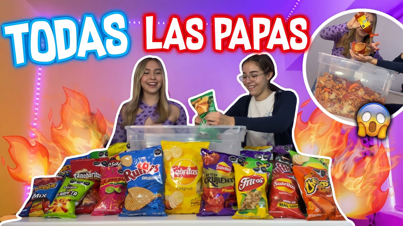 MEZCLANDO TODAS LAS PAPAS DEL SÚPER🛒🌶️- Evelyn Rangel