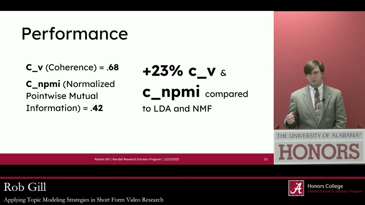 Applying Topic Modeling Strategies in Short Form Video Research | Robert Gill | RRS Live 2025