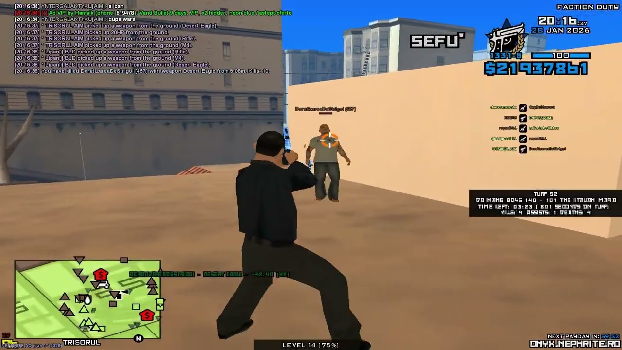 TRiSORUL has been banned by white for 90 days, reason: cheats(aimbot)