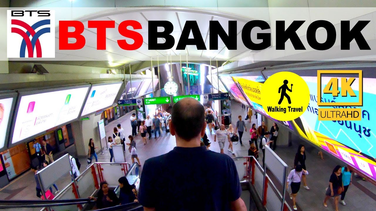 Walking Trips In Bangkok From Bts Asoke Go To Bts Siam - 4k