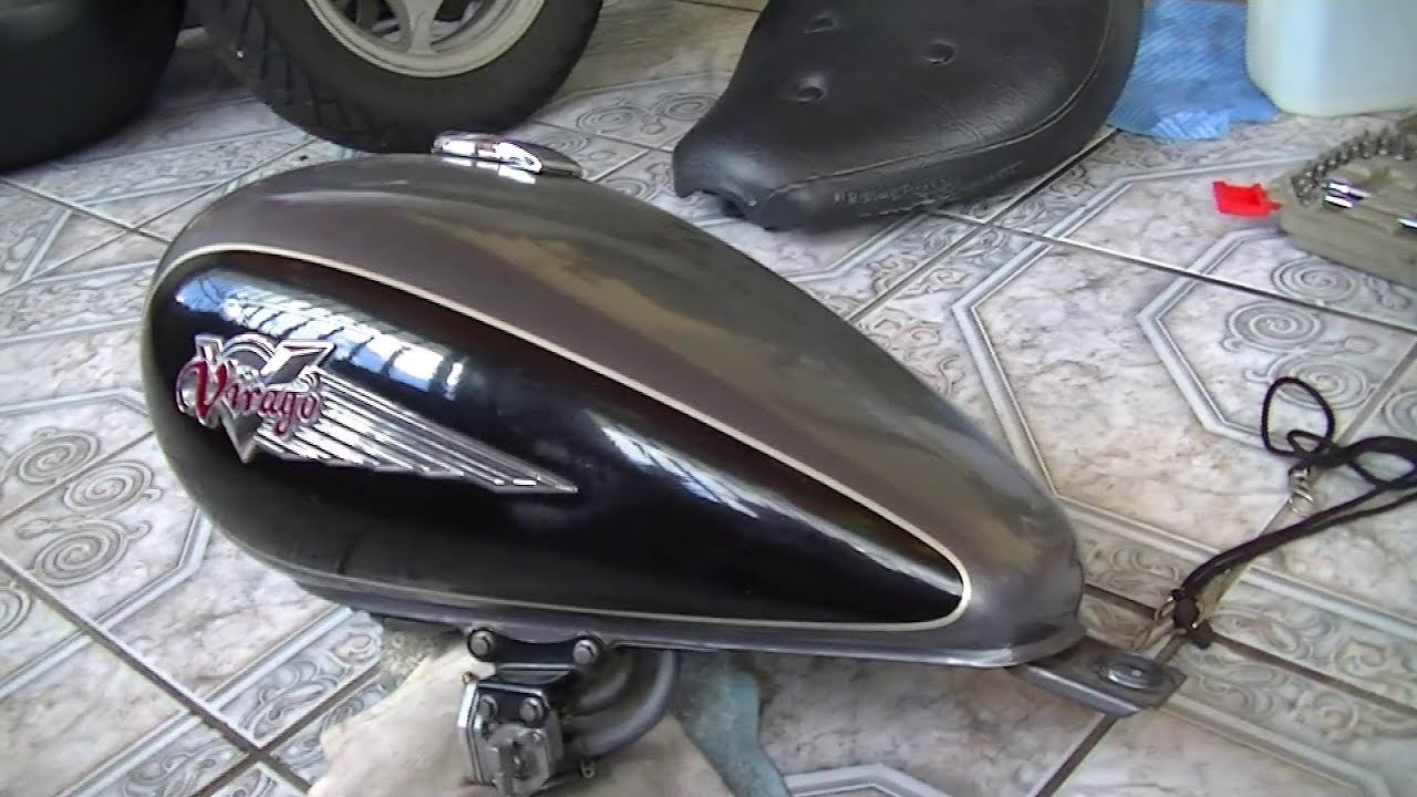 XV 250 Virago - Remoção do tanque e torneira de combustível.