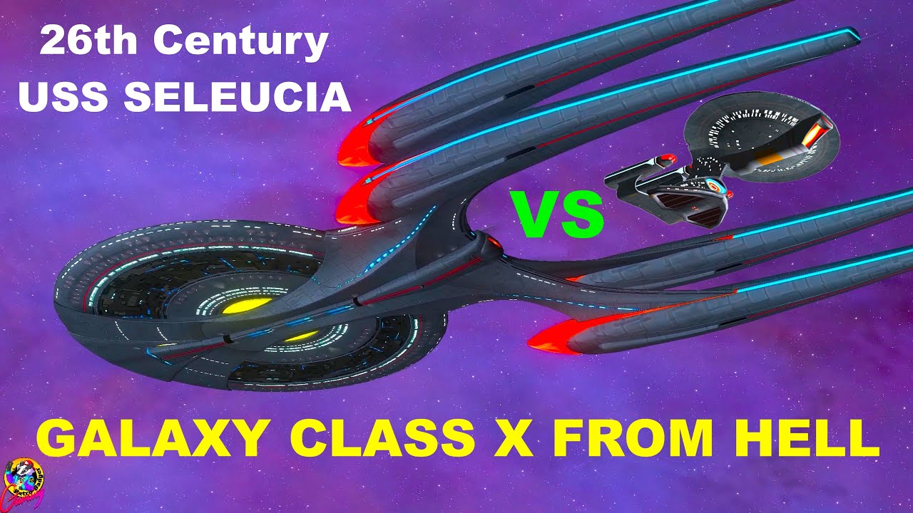 Sagittarius Temporal Cruiser VS Galaxy Class X From Hell - Both Ways - Star Trek Starship Battles