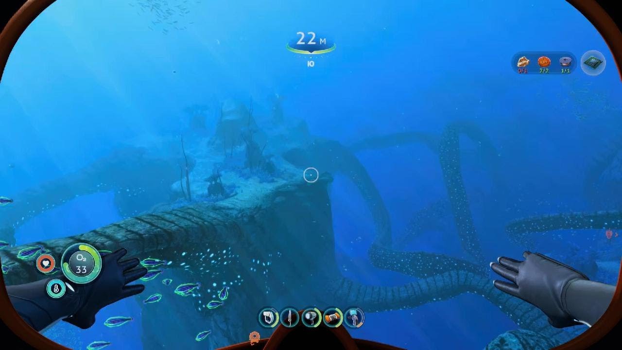 Как найти золото в начале игры (От базы на Юг) Subnautica Below Zero