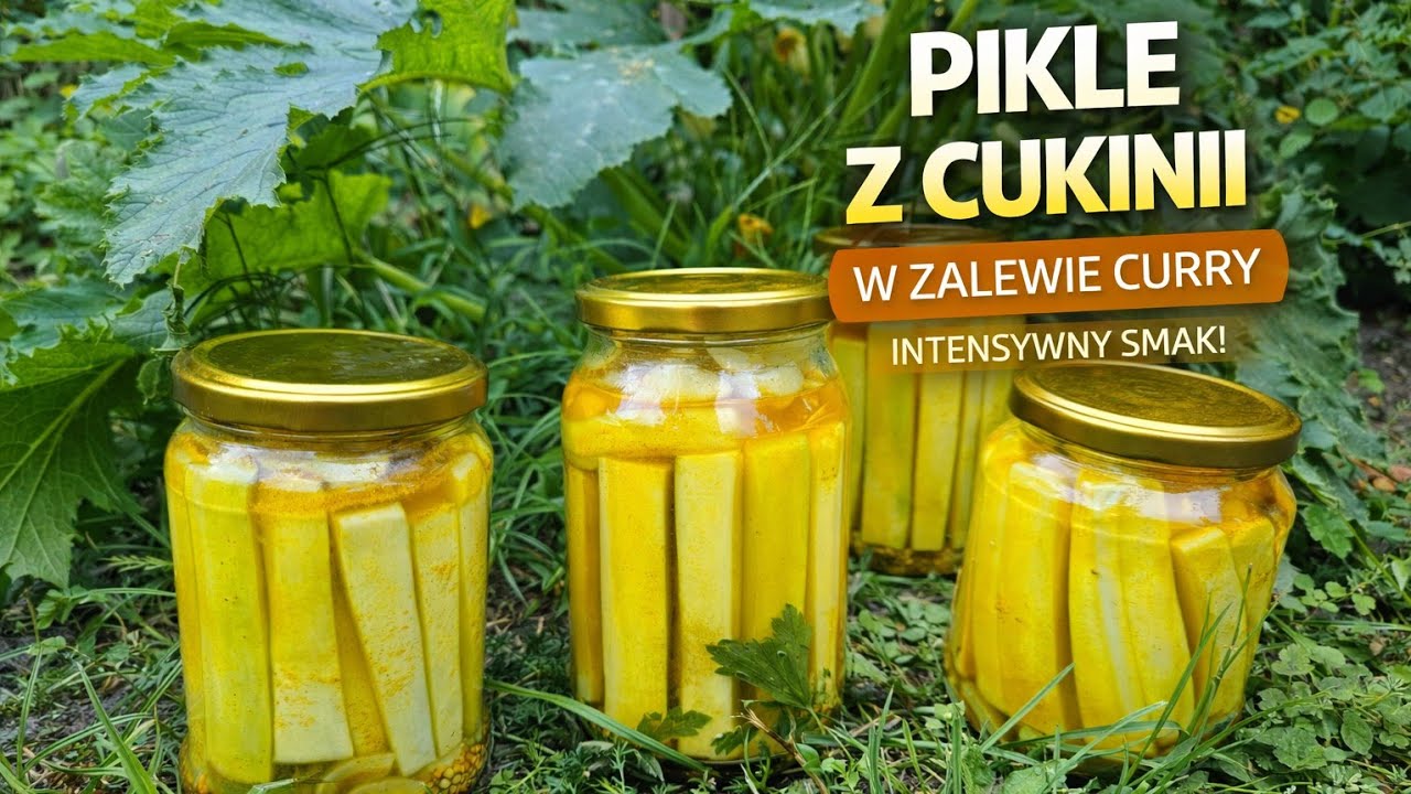 Pikle z cukinii w zalewie curry 🤩(Zucchini pickles in curry sauce)