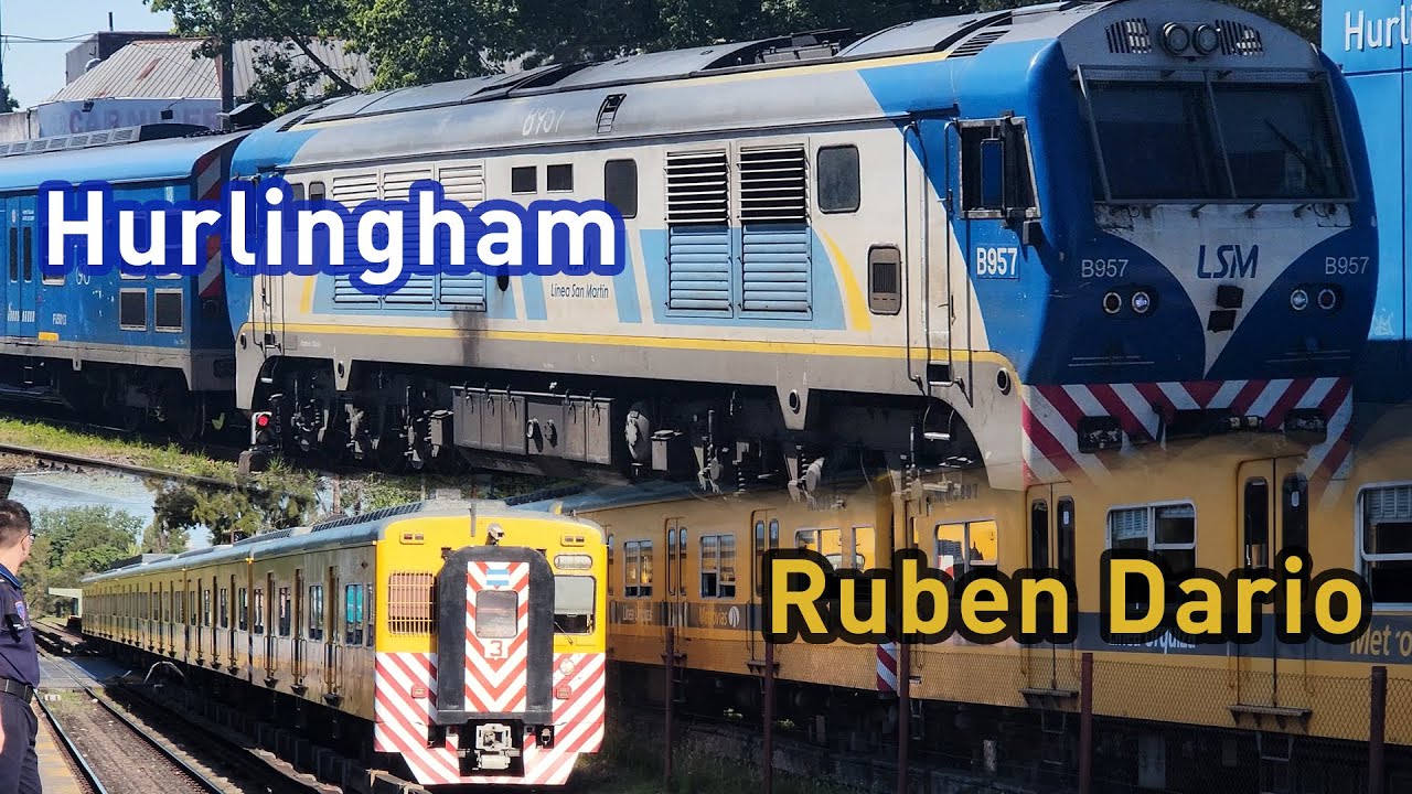 [ Línea San Martín | Línea Urquiza ] Trenes en Hurlingham y Rubén Dario