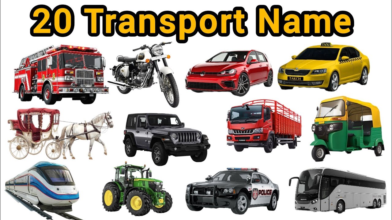20 transport vehicles name learn and write ✍️ 🚗🚚🚌✈️ | name oftransports |वाहनो के नाम