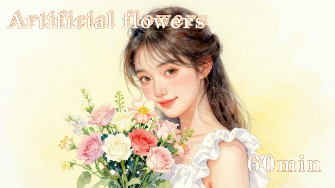 【60min ver】Artificial flowers【作業/勉強/配信/フリーBGM】