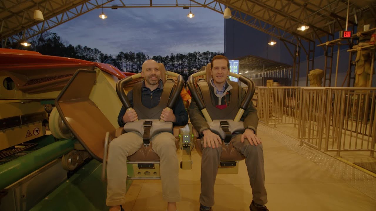 Eric Kolenich rides Kings Dominion's new roller coaster, Rapterra