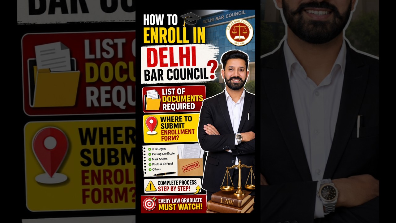 HOW & Where to Enroll in Delhi Bar Council? Documents to Submit While Enrolment? Delhi Bar Council