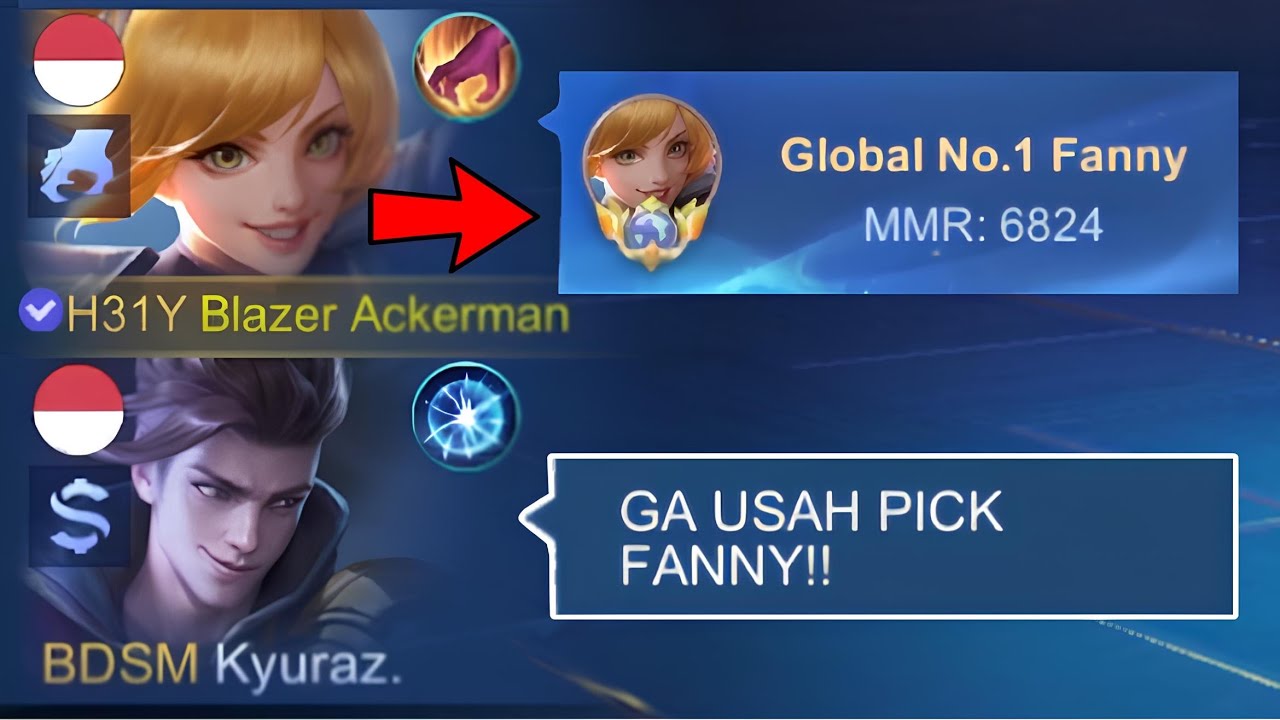 KETIKA TOP GLOBAL 1 FANNY DI TROLL PUBLIC DARK SISTEM!! PLEASE MOONTON HELP ME😭 - Mobile Legends