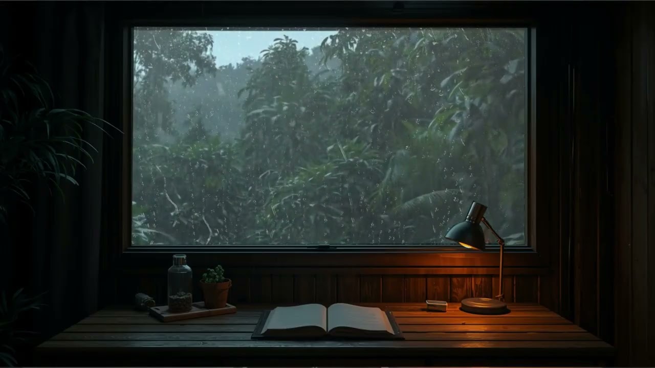 Rain Sounds at Night – Sleep, Study & Relax | Ambient Rainstorm Noise