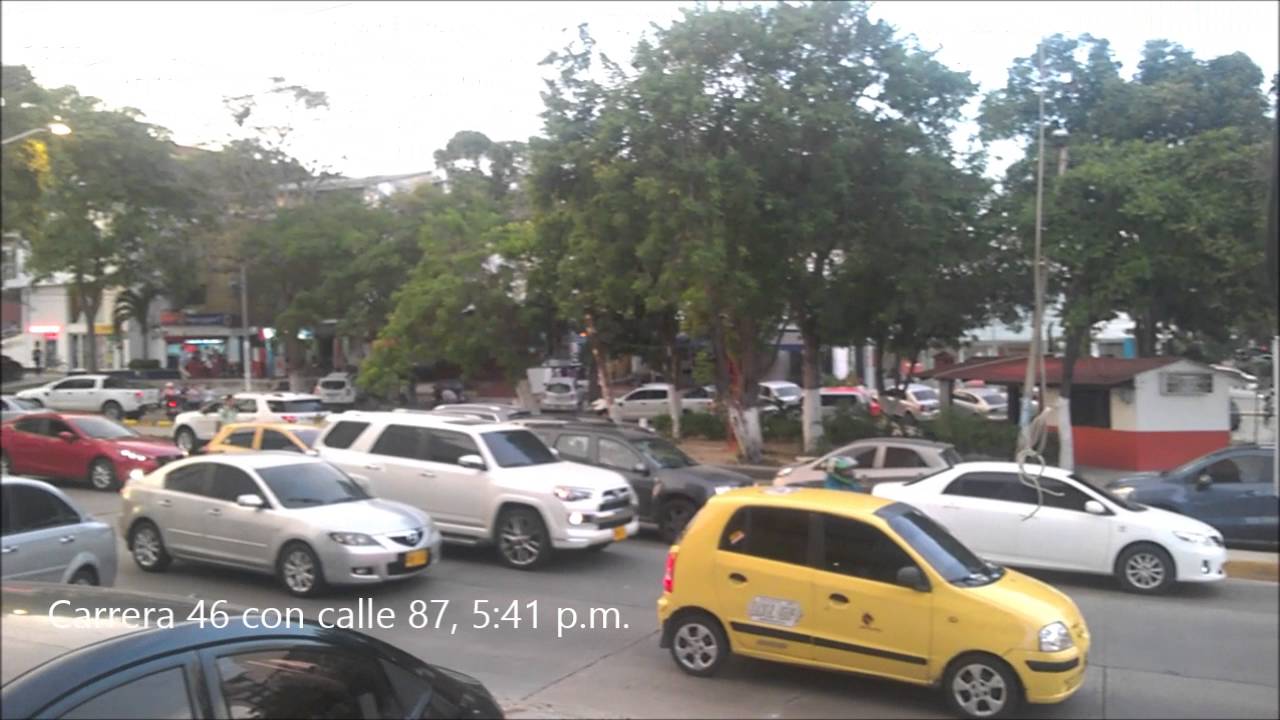 Registro de tráfico hora pico Car. 46 Barranquilla RTV