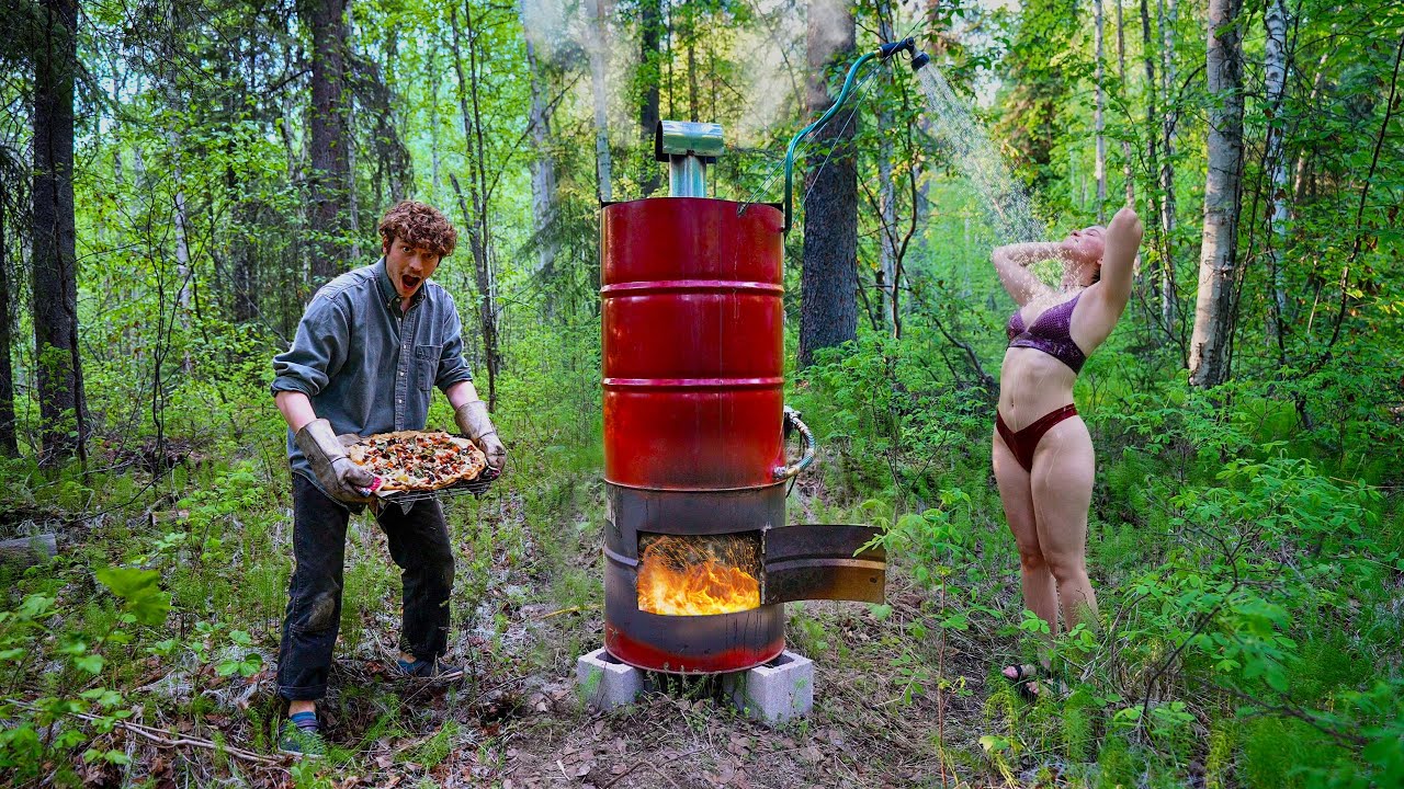 Building A Wood Fired Shower Oven 2-in-1!
