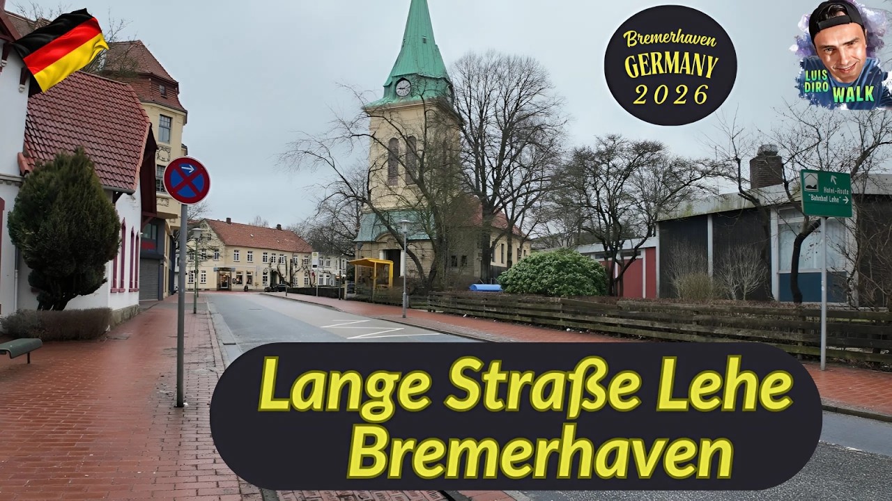 Lange Straße Lehe Bremerhaven Walk🌏Bremerhaven / Germany✈️ 🇩🇪 - February 2026 - (4K Video)