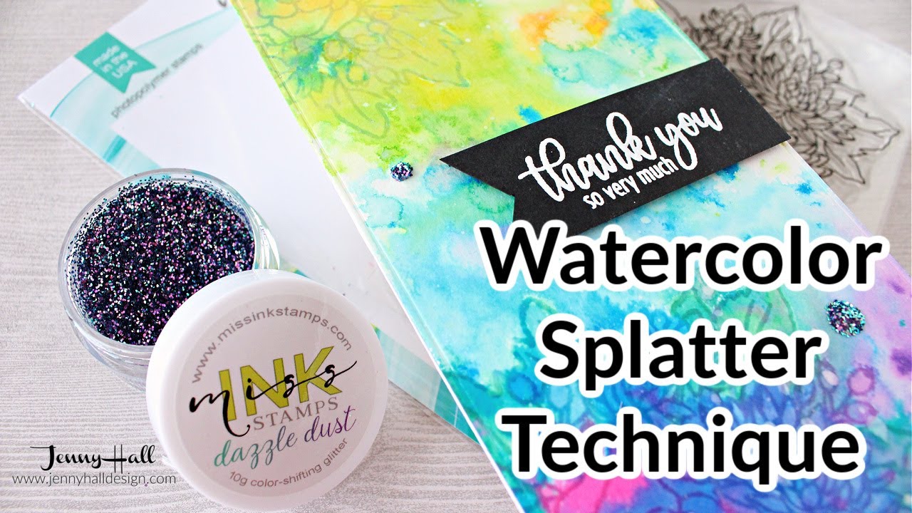 Watercolor Splatter Technique so easy! with Jenny Hall