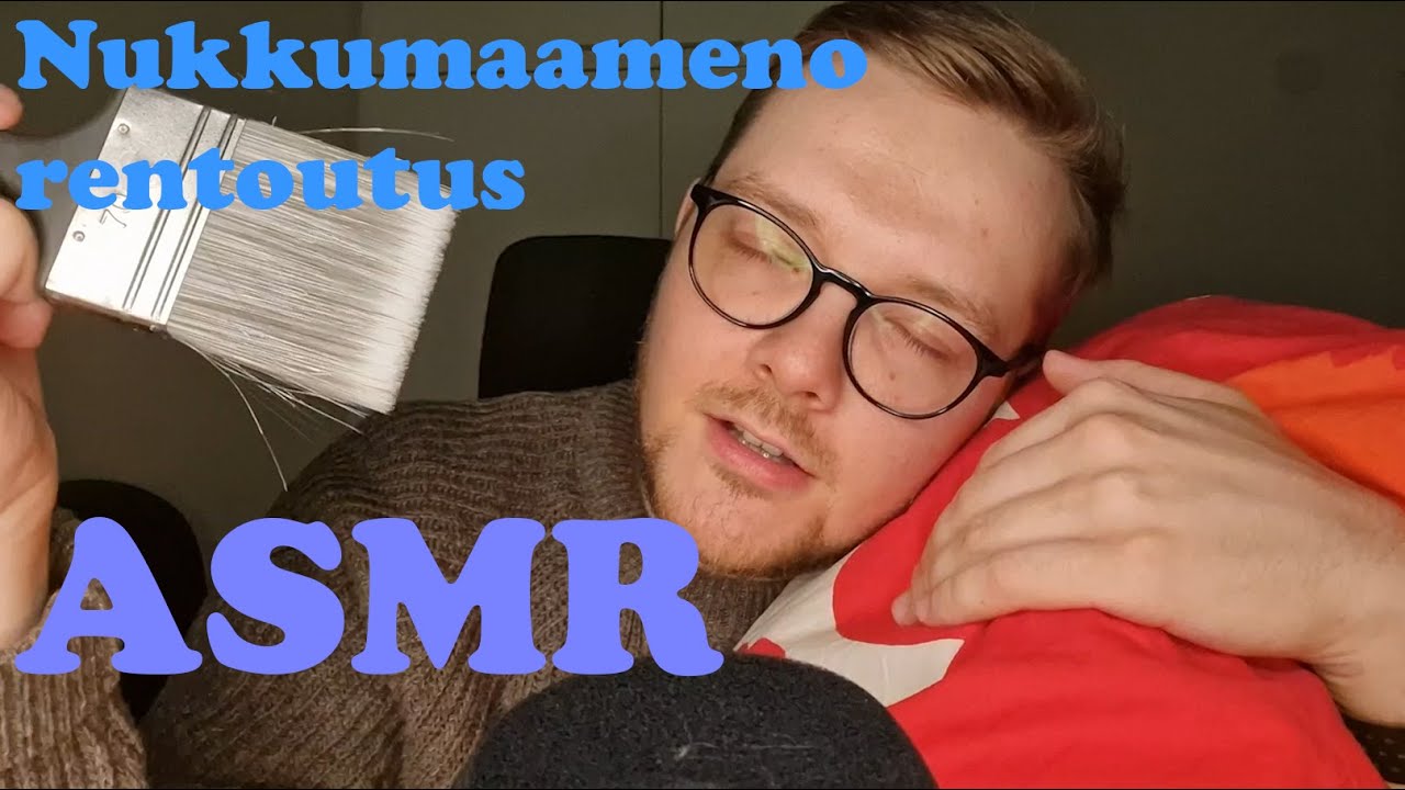 ASMR Suomi 😴 Tällä nukahdat varmasti 🥰Tyynyn rapistelua ja harjausääniä 🧹