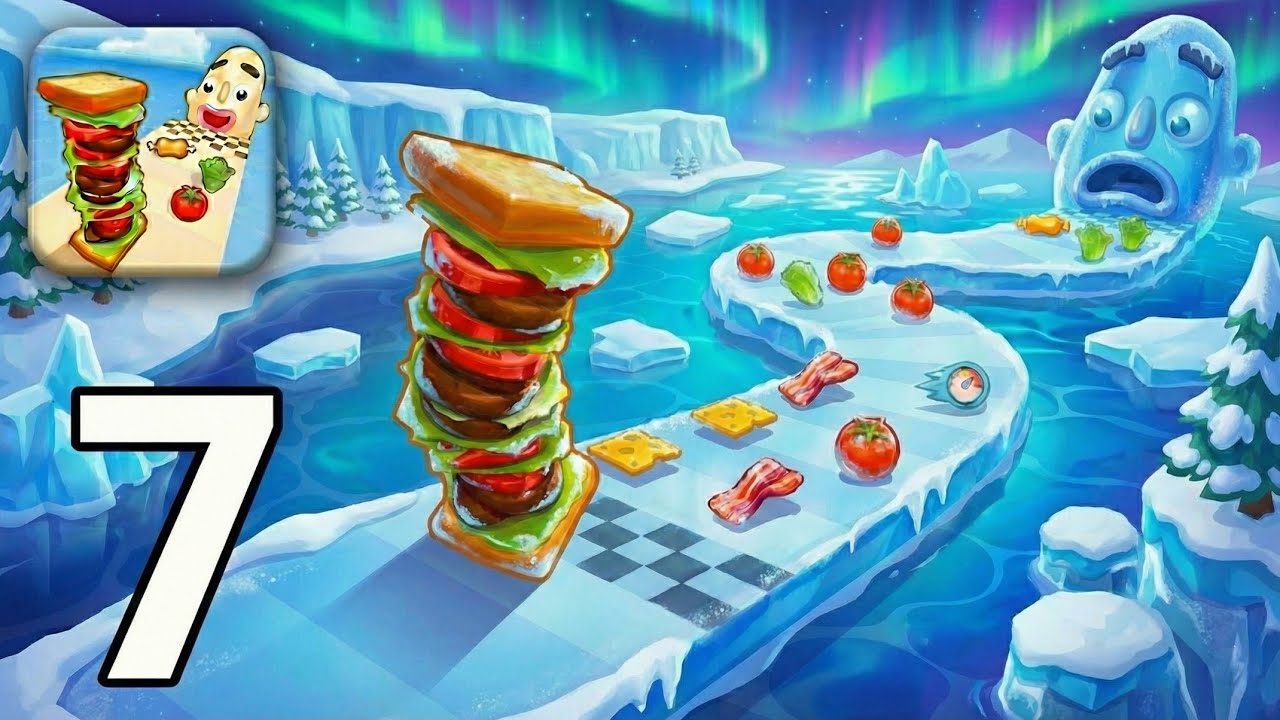 Sandwich Runner – Gameplay Walkthrough Part 7 - Crazy Sandwich Run Gameplay (Android & iOS)