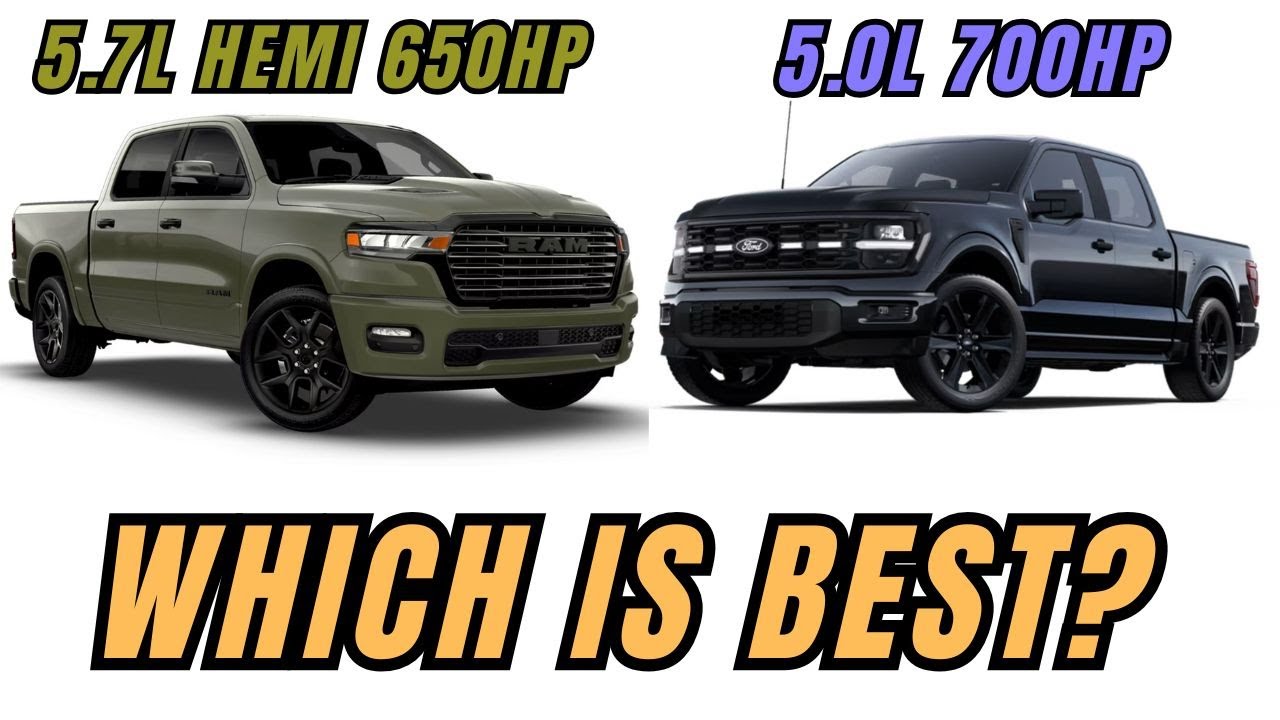 Ram 1500 5.7 л Hemi с нагнетателем 2026 года против Ford F-150 Lobo FP 700 2026 года — что лучше?