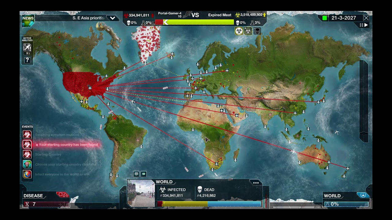 Playing Plague Inc. Evolved Multiplayer with Trollface