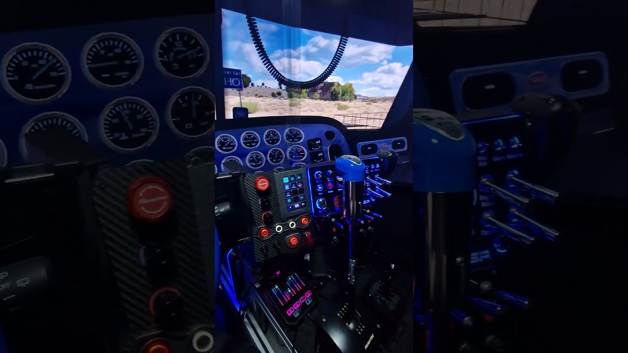 American truck simulator 3x65inch screens #americantrucksimulator