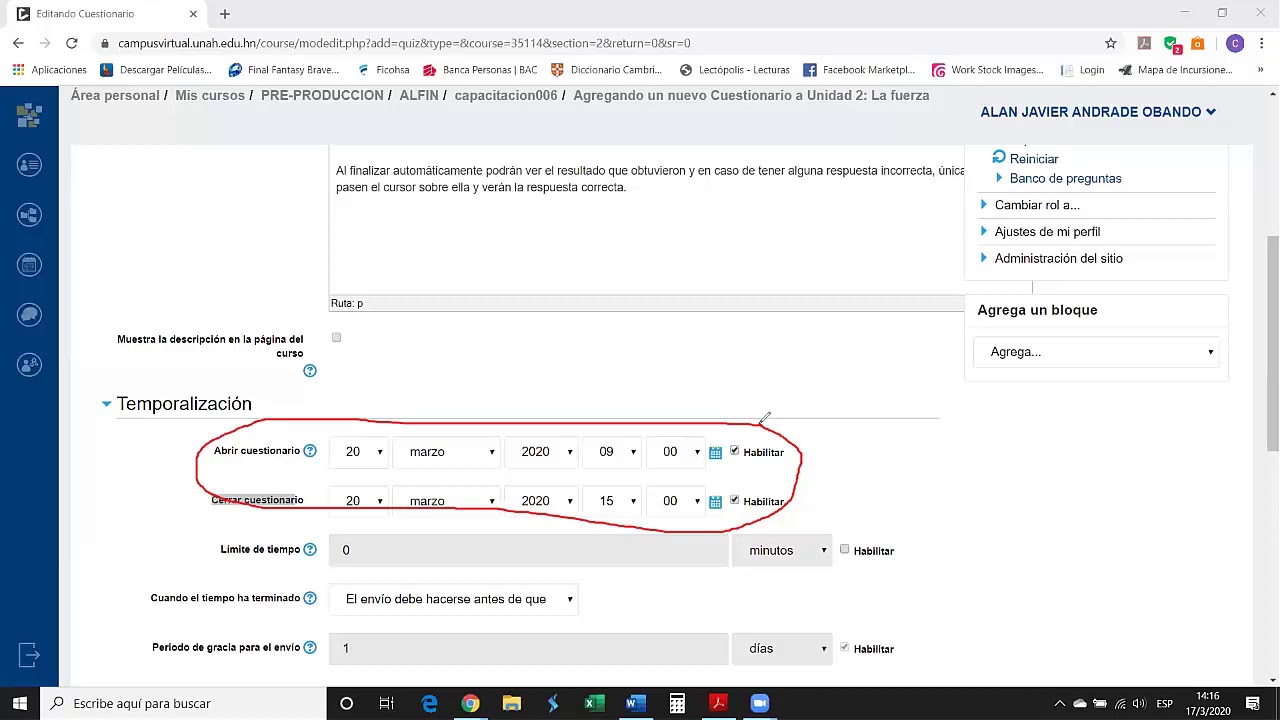 Capacitaci&oacute;n creaci&oacute;n de ex&aacute;menes en l&iacute;nea b&aacute;sicos en el campus virtual