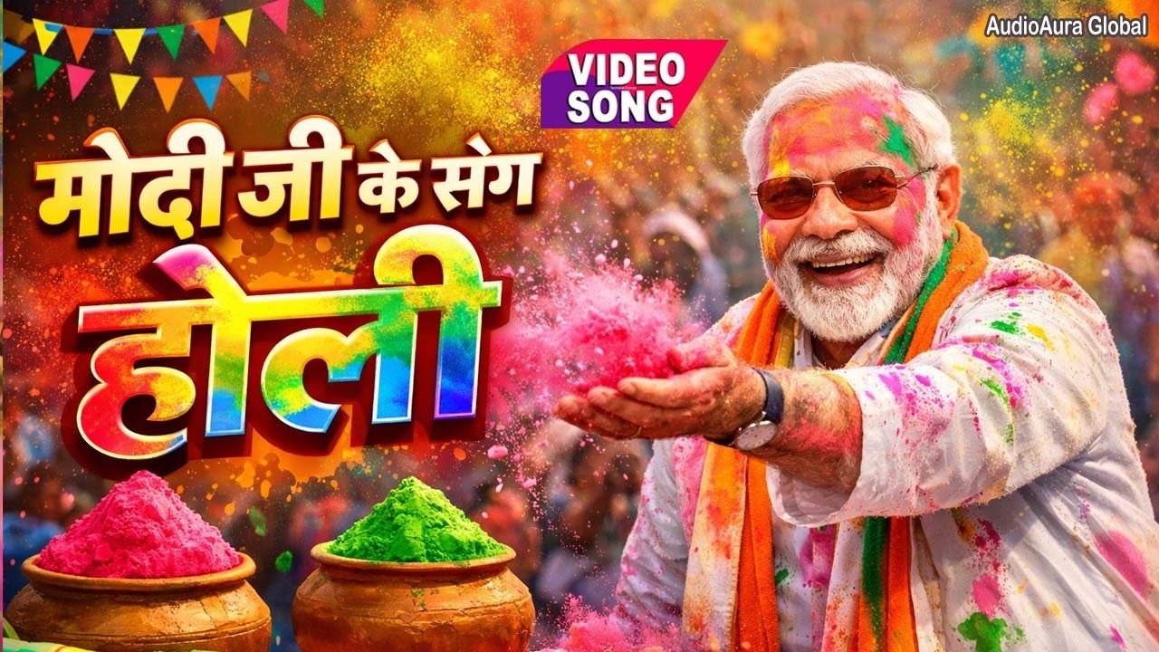 VIDEO मोदी जी के संग होली | Modi Ji Ke Sang Holi - New Holi Song 2026 🎨🌈  PM Modi New Holi Song