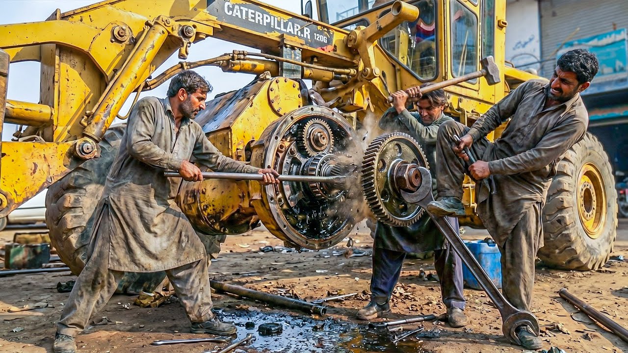 Most Amazing and Most Viewed Caterpillar Repairing Videos on Pakistani Truck