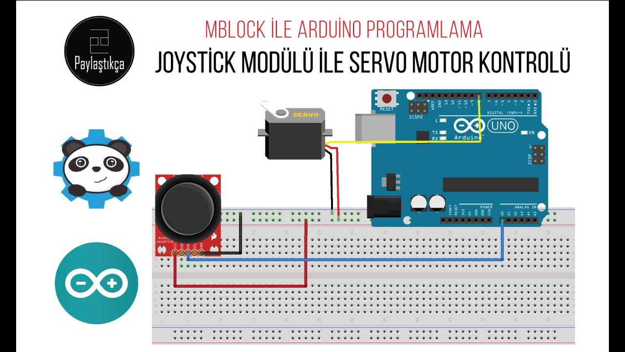 16 - Mblock ile Arduino Programlama - Joystick Modülü ile Servo Motor Kontrolü