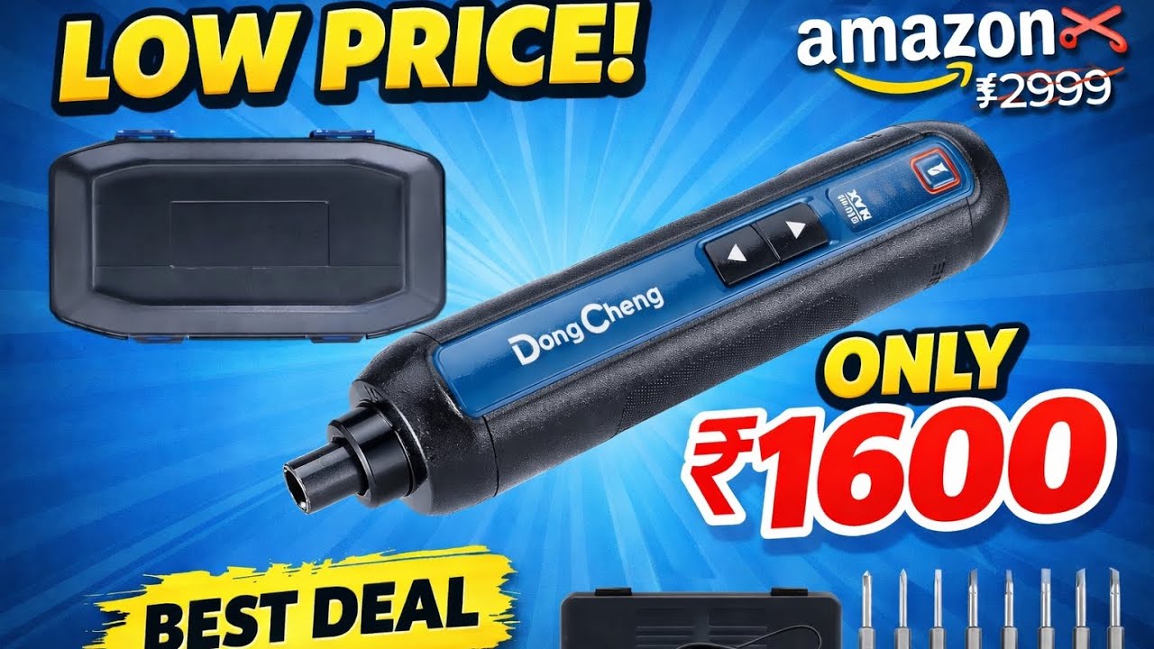 DongCheng Rechargeable4V Electric Screwdriver Set,2000mAh Battery Cordle...