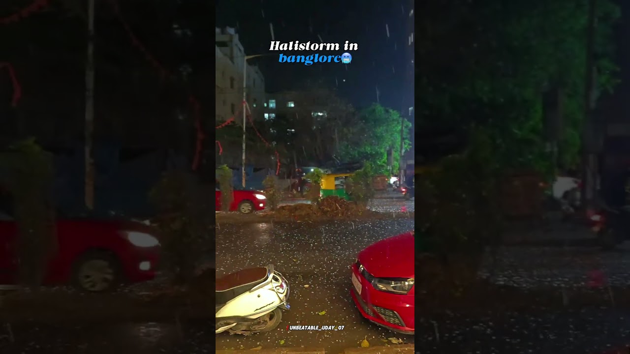 ||ice rain in banglore🥶🌬️ #bangalore #latest #hailstorm #banglorecity